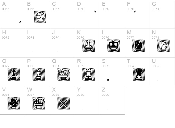 Chess Mediaeval uppercase A-Z preview