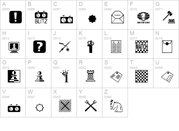 Chess Miscel uppercase A-Z preview