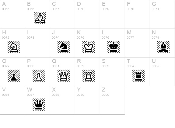 Chess Regular uppercase A-Z preview