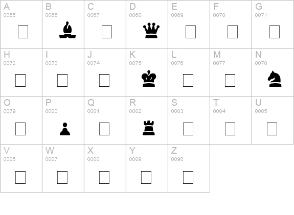 Chess SSi uppercase A-Z preview