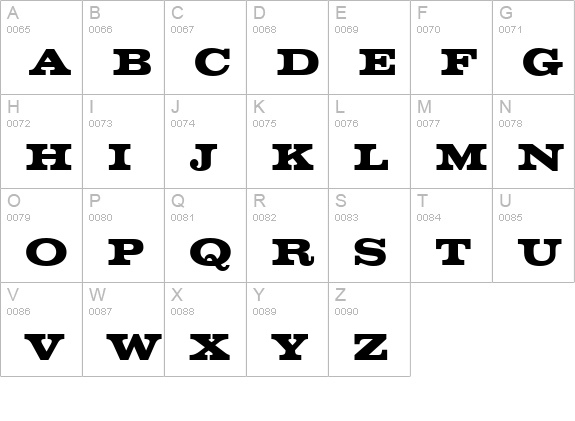 Chesterfield Regular uppercase A-Z preview