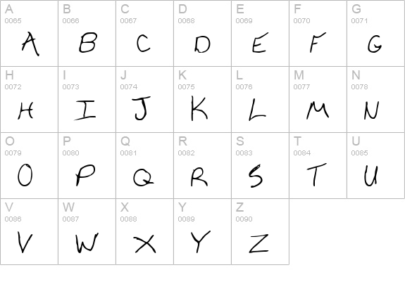 Cheyenne Hand uppercase A-Z preview