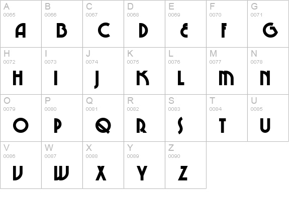 Chi-Town NF uppercase A-Z preview