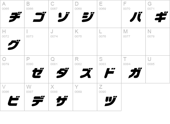 Chibacity-Black uppercase A-Z preview