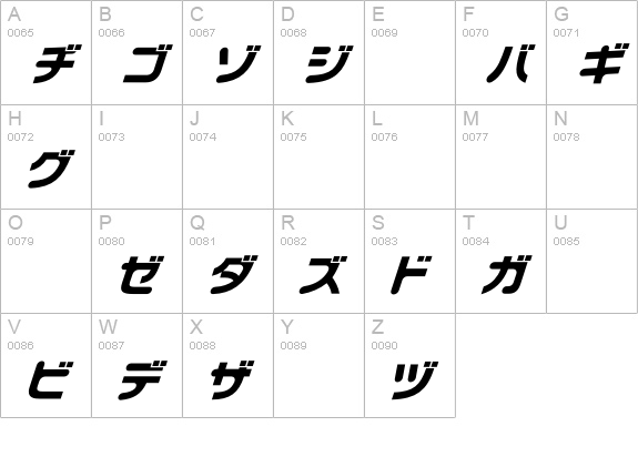 Chibacity-Regular uppercase A-Z preview
