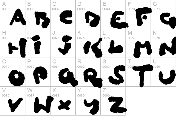 Childlike Blobs
 uppercase A-Z preview