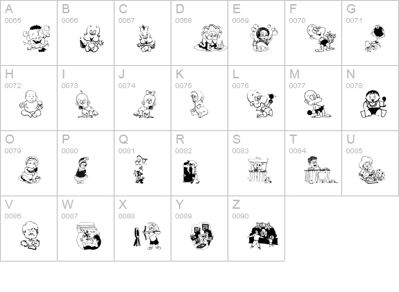 ChildrenBats uppercase A-Z preview