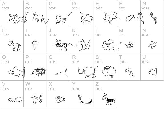 Childs Play Animals uppercase A-Z preview