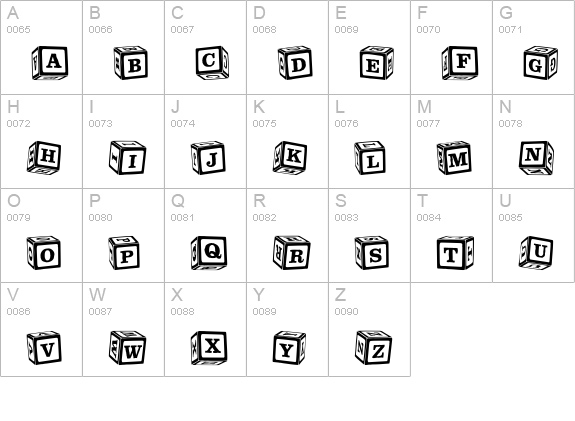Childs Play Blocks uppercase A-Z preview