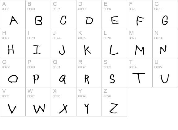 Childs Play Regular uppercase A-Z preview