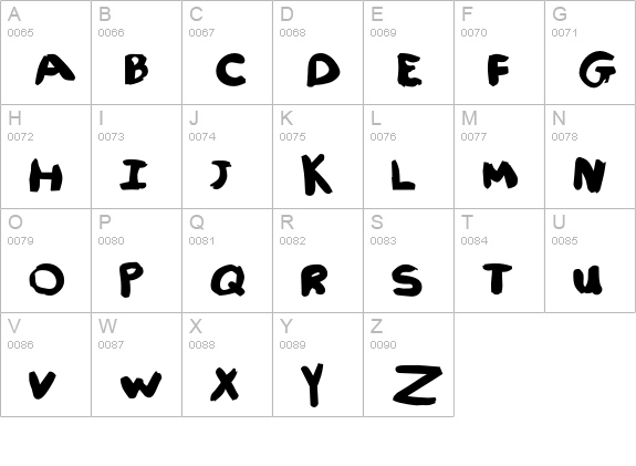 ChildsPlay-AgeNine uppercase A-Z preview