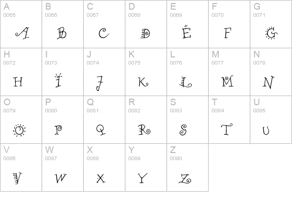 Chili Pepper uppercase A-Z preview