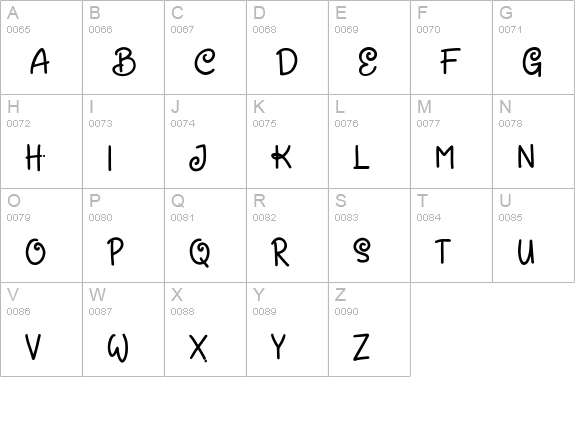 Chillgangs uppercase A-Z preview