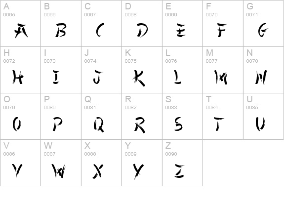 China Town uppercase A-Z preview