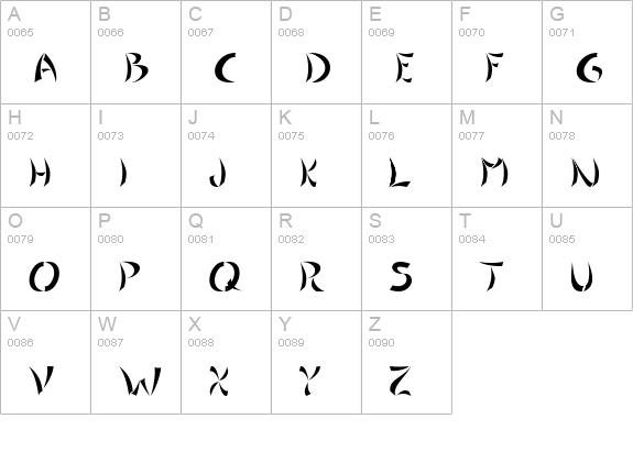 Chinoiseries uppercase A-Z preview