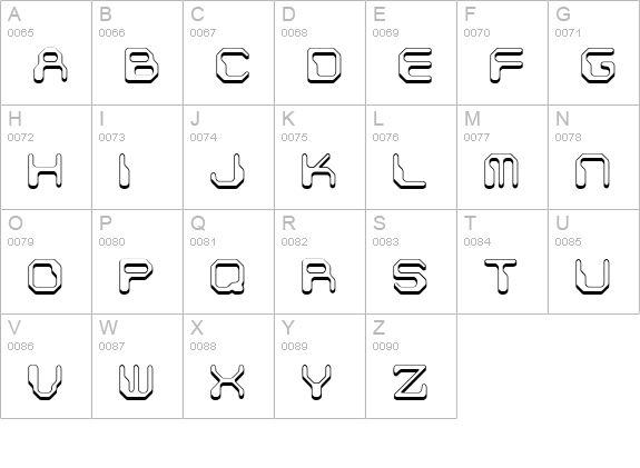 Chintzy CPU Shadow (BRK) uppercase A-Z preview