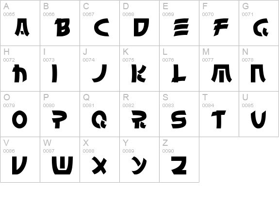 Chinyen Normal uppercase A-Z preview