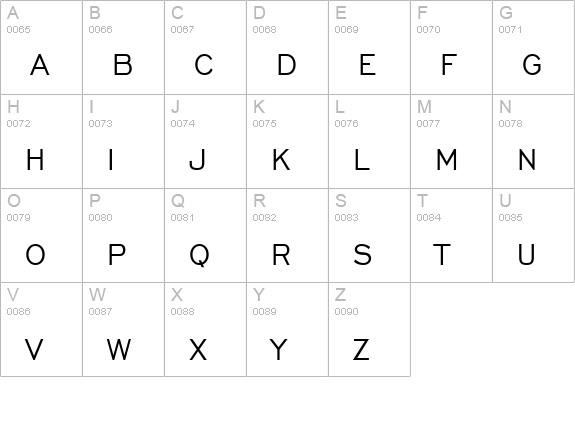 Chisel Condensed Normal uppercase A-Z preview