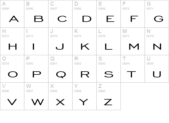 Chisel Extended Normal uppercase A-Z preview