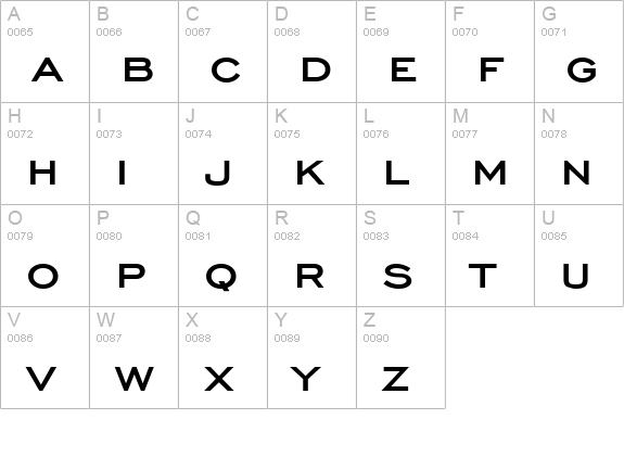 Chisel Wide Bold uppercase A-Z preview