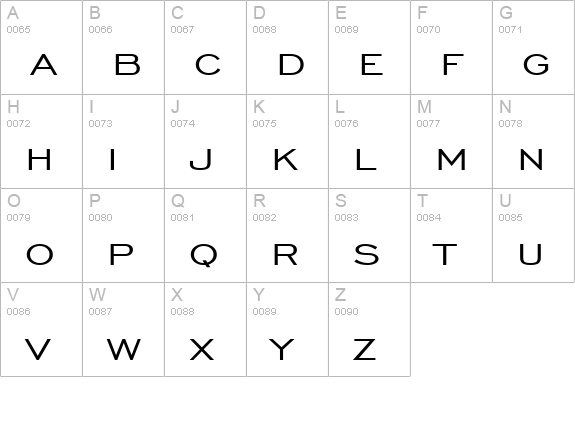 Chisel Wide Normal uppercase A-Z preview