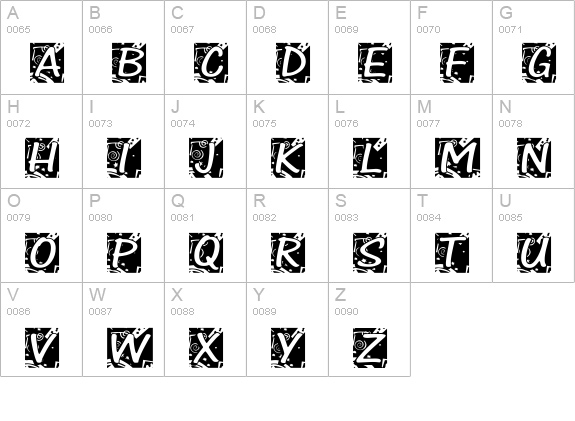 Chloe Confetti uppercase A-Z preview