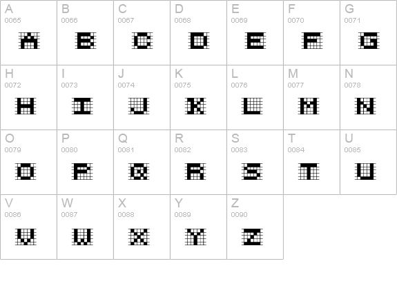 Chlorenuf uppercase A-Z preview
