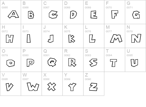 Chlorinap uppercase A-Z preview
