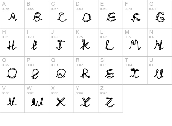 Chlorinej uppercase A-Z preview
