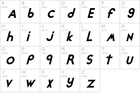 Chlorinut uppercase A-Z preview