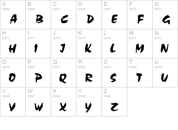 ChocICG uppercase A-Z preview