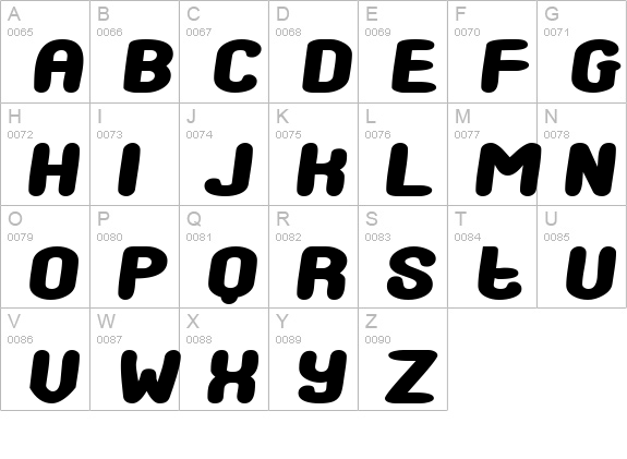 Chocolate uppercase A-Z preview
