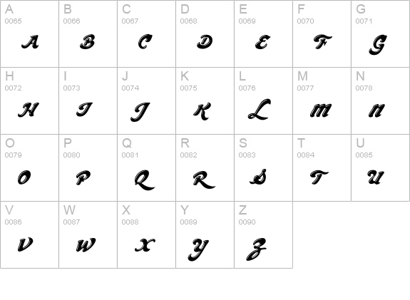 Chocolate Dealer Bold uppercase A-Z preview