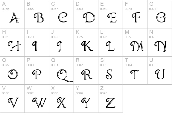 ChocolateBoxDecorative uppercase A-Z preview