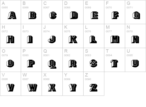 ChocolateExtended Normal uppercase A-Z preview