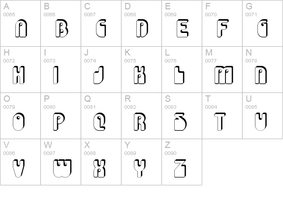 Choda Chado uppercase A-Z preview