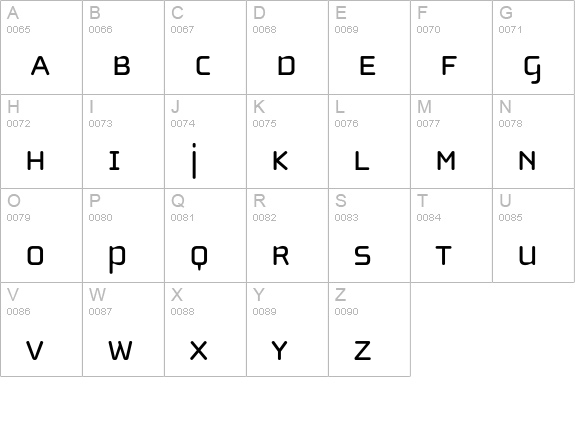 ChollaUnicaseLigatures uppercase A-Z preview