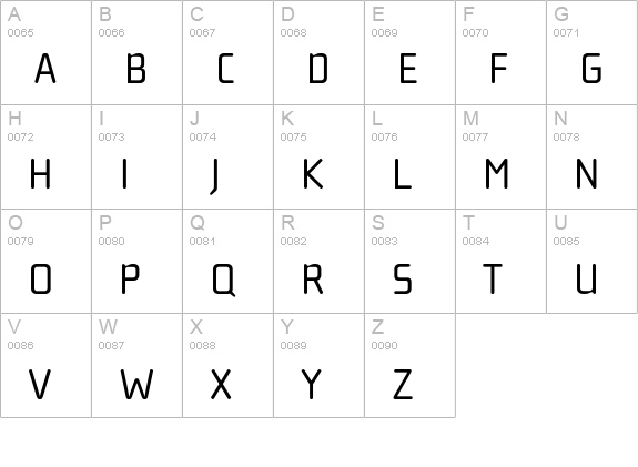 ChollaWide uppercase A-Z preview