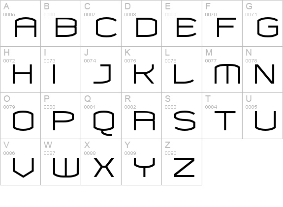 Chord-Bold uppercase A-Z preview