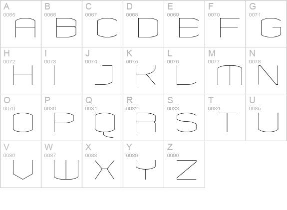 Chord-Fine uppercase A-Z preview