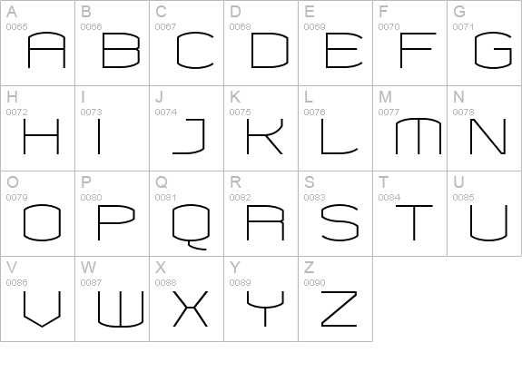 Chord-Regular uppercase A-Z preview