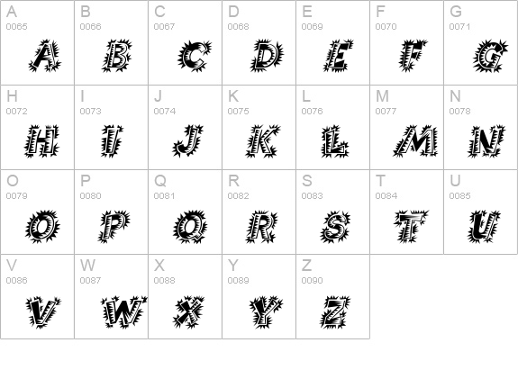 Chorizo Italic uppercase A-Z preview
