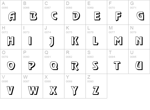 Chorus Line Shadow SSi uppercase A-Z preview