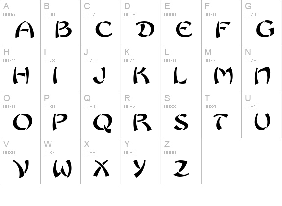 Chow Fun uppercase A-Z preview