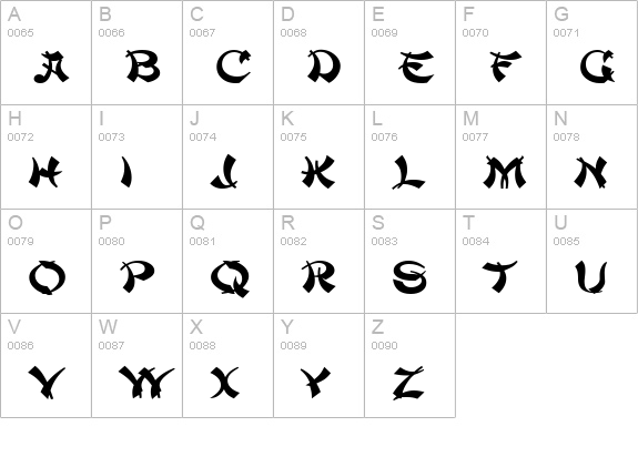 ChowMeinWide Regular uppercase A-Z preview