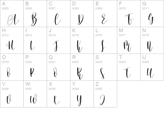 Christmas Melody2 uppercase A-Z preview