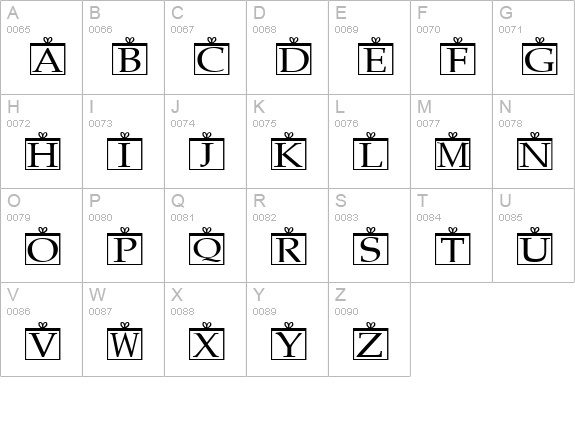 Christmas Ornaments Regular uppercase A-Z preview