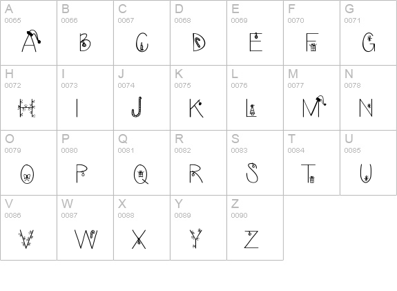 ChristmasEve uppercase A-Z preview