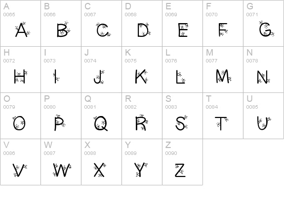 ChristmasLigtness uppercase A-Z preview