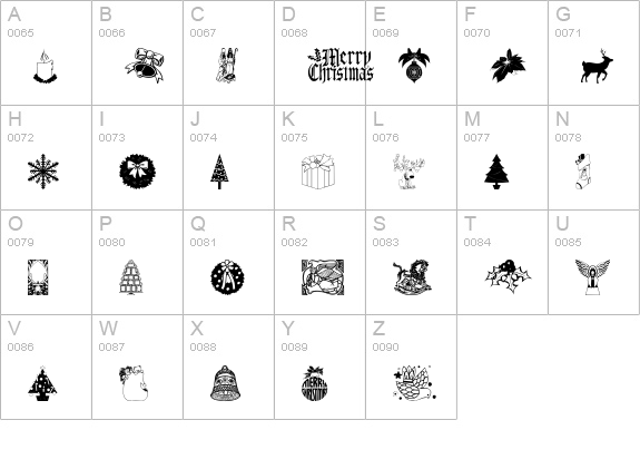 ChristmasTime uppercase A-Z preview